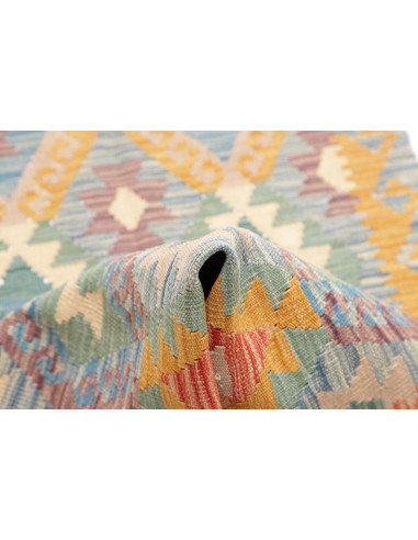 Tappeto Kilim Afghanistan 76x281 Blu Turchese B