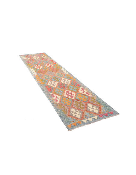 Tappeto Kilim Afghanistan 78x297 Blu Pastello C