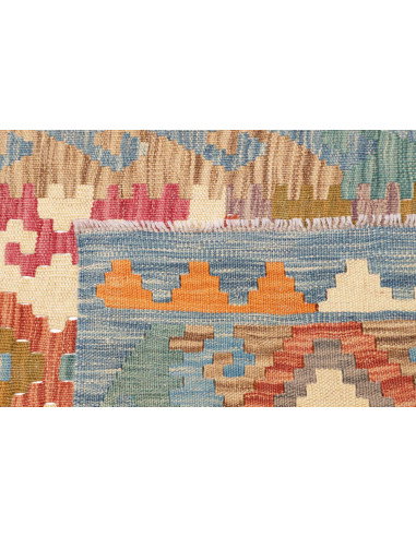Tappeto Kilim Afghanistan 78x297 Blu Pastello C
