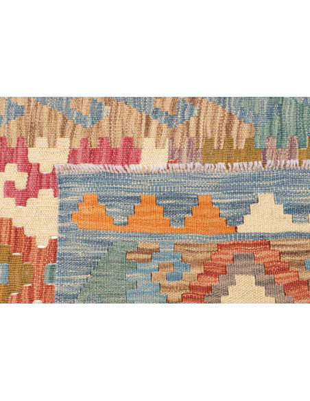 Tappeto Kilim Afghanistan 78x297 Blu Pastello C