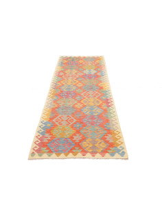 Tappeto Kilim Afghanistan 79x290 Corallo Blu 2