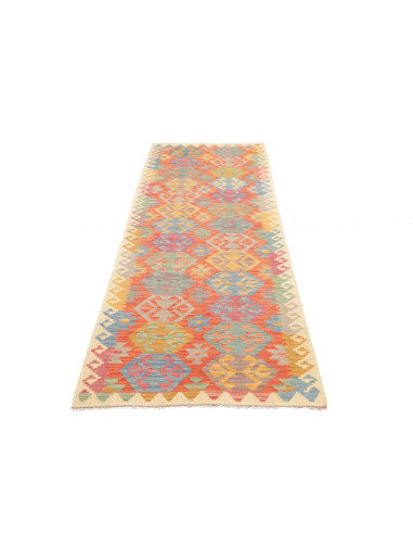 Rug Kilim Afghanistan 79x290 Coral Blue