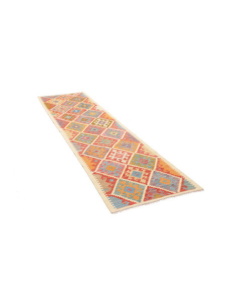 Tappeto Kilim Afghanistan 80x290 Multicolore Di