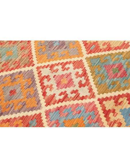 Tappeto Kilim Afghanistan 80x290 Multicolore Di