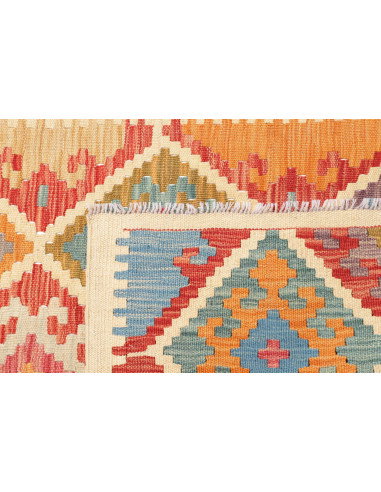 Tappeto Kilim Afghanistan 80x290 Multicolore Di
