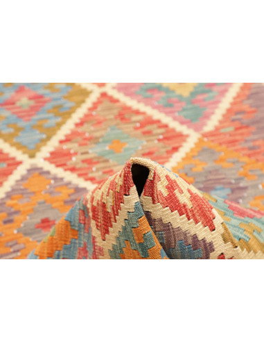 Tappeto Kilim Afghanistan 80x290 Multicolore Di