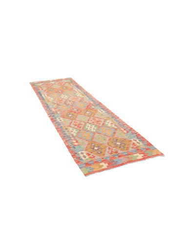 Tappeto Kilim Afghanistan 83x280 Corallo Blu Ci