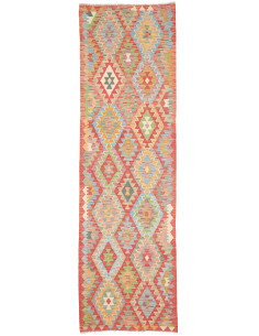 Rug Kilim Afghanistan 84x292 Coral Red Terracot