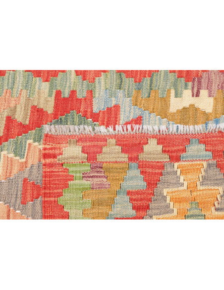 Rug Kilim Afghanistan 84x292 Coral Red Terracot