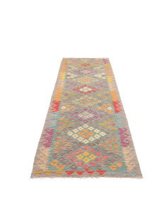 Tappeto Kilim Afghanistan 80x286 Azzurro Acquam 2