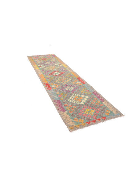 Tappeto Kilim Afghanistan 80x286 Azzurro Acquam
