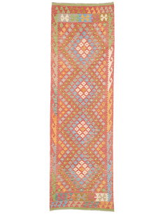 Tappeto Kilim Afghanistan 85x292 Terracotta Det