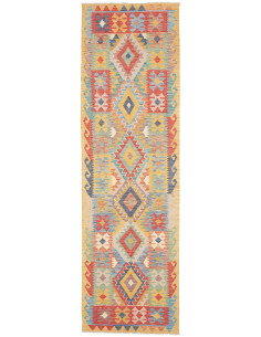 Rug Kilim Afghanistan 82x297 Golden Yellow Red
