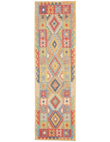Tappeto Kilim Afghanistan 82x297 Giallo Oro Ros