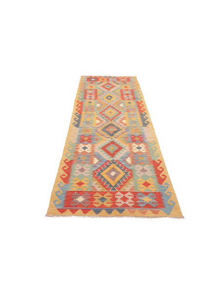 Tappeto Kilim Afghanistan 82x297 Giallo Oro Ros