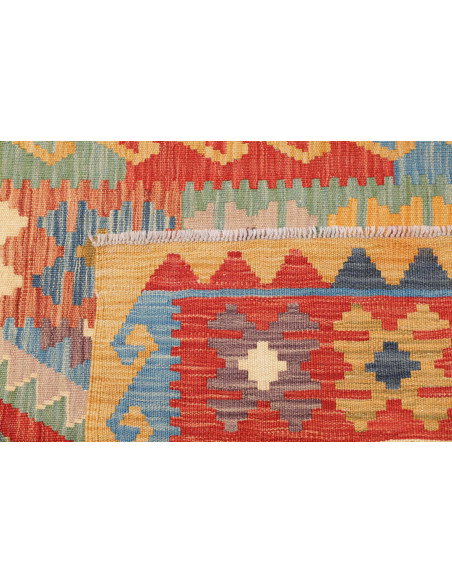 Tappeto Kilim Afghanistan 82x297 Giallo Oro Ros