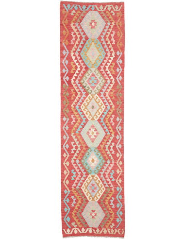 Rug Kilim Afghanistan 82x302 Terracotta Red Lig