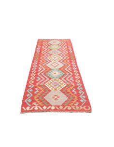 Tappeto Kilim Afghanistan 82x302 Rosso Terracot 2