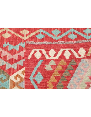Tappeto Kilim Afghanistan 82x302 Rosso Terracot
