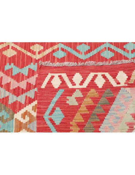 Tappeto Kilim Afghanistan 82x302 Rosso Terracot