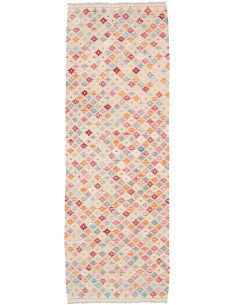Tappeto Kilim Afghanistan 79x242 Avorio Multico