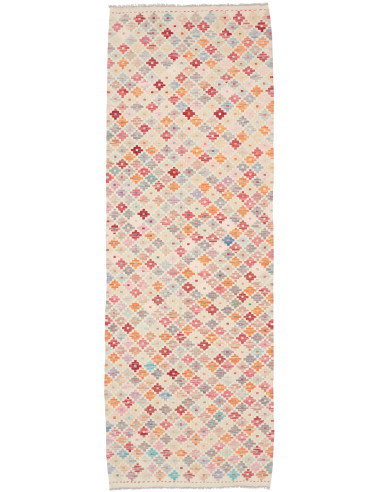 Rug Kilim Afghanistan 79x242 Off-white Multi-co
