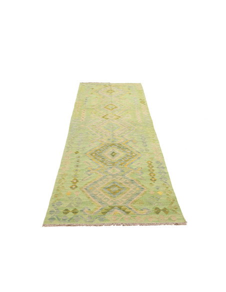 Rug Kilim Afghanistan 85x291 Pistachio Green Li