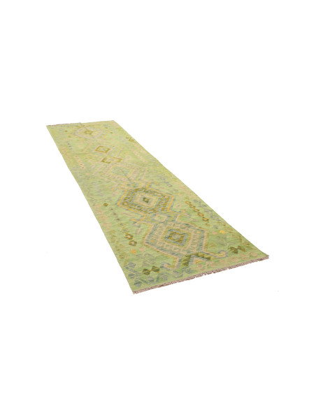 Rug Kilim Afghanistan 85x291 Pistachio Green Li