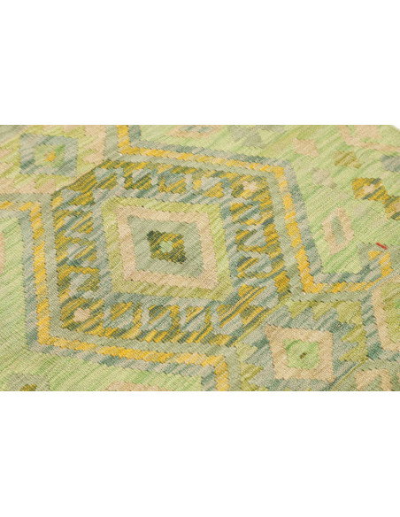 Rug Kilim Afghanistan 85x291 Pistachio Green Li
