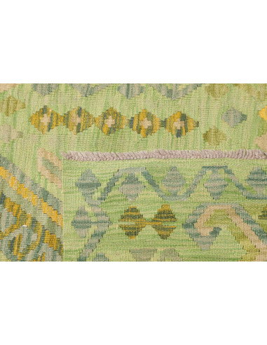 Rug Kilim Afghanistan 85x291 Pistachio Green Li