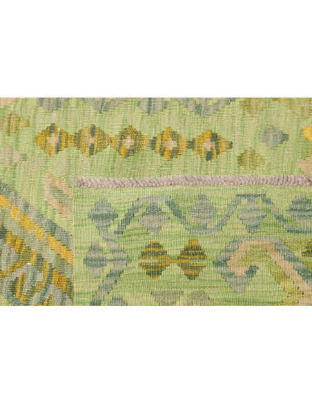 Rug Kilim Afghanistan 85x291 Pistachio Green Li
