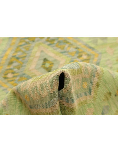 Rug Kilim Afghanistan 85x291 Pistachio Green Li