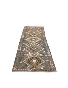 Rug Kilim Afghanistan 85x302 Charcoal Grey Must 2
