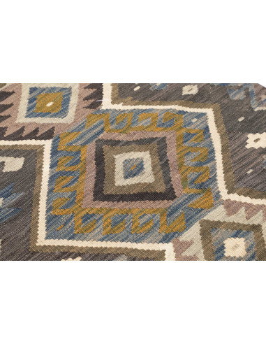Rug Kilim Afghanistan 85x302 Charcoal Grey Must