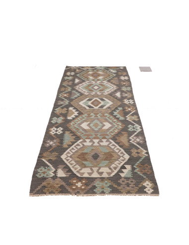 Rug Kilim Afghanistan 63x197 Dark Grey Brown