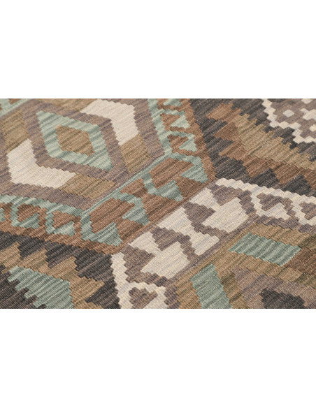 Rug Kilim Afghanistan 63x197 Dark Grey Brown