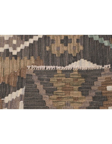 Rug Kilim Afghanistan 63x197 Dark Grey Brown