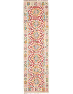 Tappeto Kilim Afghanistan 77x283 Avorio Terraco