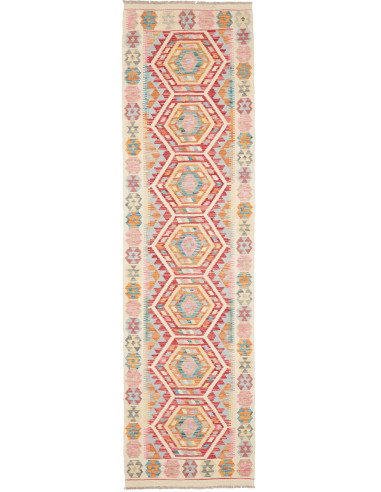 Tappeto Kilim Afghanistan 77x283 Avorio Terraco