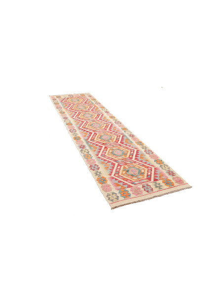 Tappeto Kilim Afghanistan 77x283 Avorio Terraco