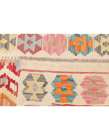 Tappeto Kilim Afghanistan 77x283 Avorio Terraco