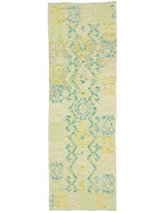 Rug Kilim Afghanistan 76x235 Mint Green Turquoi