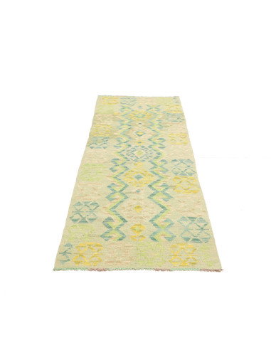 Rug Kilim Afghanistan 76x235 Mint Green Turquoi