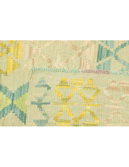 Rug Kilim Afghanistan 76x235 Mint Green Turquoi