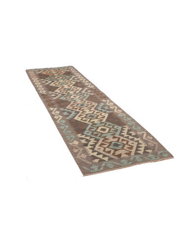 Rug Kilim Afghanistan 85x288 Grey Teal
