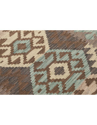 Rug Kilim Afghanistan 85x288 Grey Teal