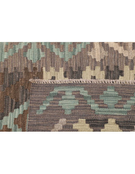 Rug Kilim Afghanistan 85x288 Grey Teal
