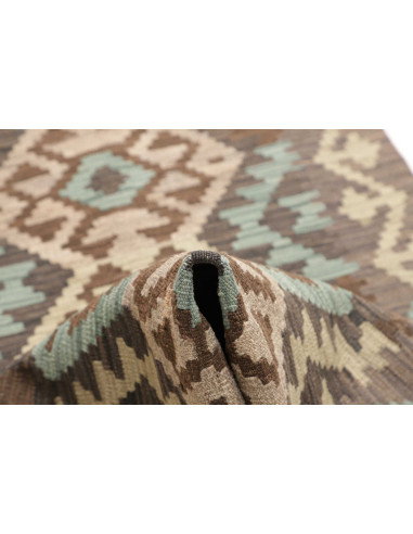Rug Kilim Afghanistan 85x288 Grey Teal