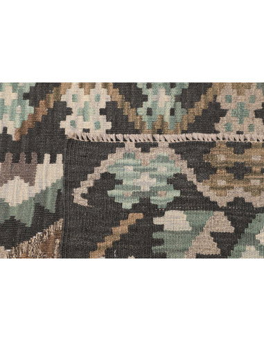 Rug Kilim Afghanistan 84x290 Dark Grey Brown