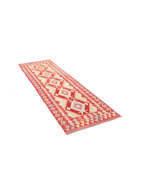 Tappeto Kilim Afghanistan 77x244 Rosso